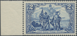 ** Deutsches Reich - Germania: 1902, 2 Mark Schneeweißes Linkes Luxusrandstück, Mi. 500.- E - Ungebraucht