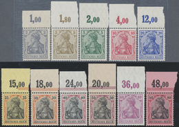 ** Deutsches Reich - Germania: 1905, 2 - 80 Pfg. Germania-Friedensdruck, Schneeweißer Postfrischer Luxu - Ungebraucht