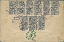 Br Deutsches Reich - Germania: 1905, 2 Pf Germania, 20 Stück Als Portogerechte Massen-MeF Auf Zustellur - Unused Stamps