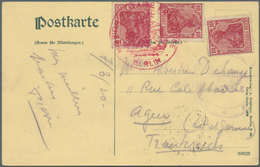 Deutsches Reich - Germania: 1920, "BERLIN/MISSION MILITAIRE FRANCAISE" (roter Symbol-K2) Auf Ansicht - Neufs