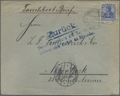 Br Deutsches Reich - Germania: 1917: TAUCHBOOT-Brief, Aufgegeben Am 11.1.1917, Mit 20 Pfg Germania In H - Ungebraucht