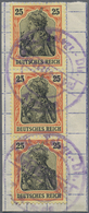 Brfst Deutsches Reich - Germania: 1915, 25 Pfg Germania Kriegsdruck Rotorange/schwarz (metallisch Glänzend - Neufs