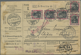 Br Deutsches Reich - Germania: 1915, 40 Pf Karminrot/schwarz, 35 Stück Incl. 30er-Block Als Massen-MeF - Neufs