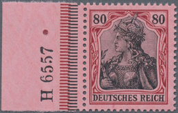 ** Deutsches Reich - Germania: 1905, 80 Pfg. Germania, Ungefaltetes Postfrisches Linkes Luxusrandstück - Nuovi