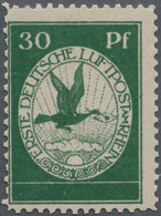 ** Deutsches Reich - Germania: 1912, 30 Pfg. Flugpost Rhein/Main, Postfrisch In übl. Zähnung, Geprüft B - Neufs