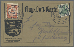 Br Deutsches Reich - Germania: 1912, Flugpost Rhein/Main 20 Pf. Mit Aufdruck "E.EL.P." Auf Flug-Post-Ka - Ungebraucht
