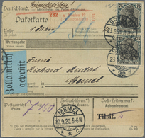 Br Deutsches Reich - Inflation: 1919, 75 Pf Schwarzgrünblau A. Schwarz, 6 Stück Als Portogerechte MeF A - Covers & Documents