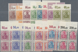 ** Deutsches Reich - Inflation: 1920, Luxus-Oberrand 4er-Blocks, Mit Walzendruck - Covers & Documents