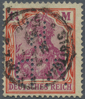 O Deutsches Reich - Inflation: 1920: 1 1/4 M. Vierpass-WZ, Mit Lochung "V.D.P.", Doppelt Signiert Dünt - Storia Postale