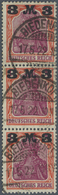 O Deutsches Reich - Inflation: 1921, 3 M Auf 1¼ M Germania, Orangerot Bis Dkl'rosa / Dunkelkarminlila - Brieven En Documenten