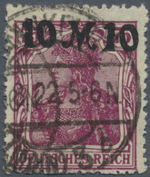 O Deutsches Reich - Inflation: 1920, 10 Mark Auf 75 Pf Germania Als AUFDRUCK-FÄLSCHUNG Zum Schaden Der - Briefe U. Dokumente