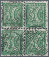 O/ Deutsches Reich - Inflation: 1923, Ziffer 30 Pf (Wz Waffeln) Im 4er-Block, Sauber Entwertet Mit Vier - Briefe U. Dokumente