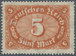 ** Deutsches Reich - Inflation: 1921: 5 Mk "schwarzrotorange", Rechts Unregelmässig Gezähnt, Signiert W - Briefe U. Dokumente