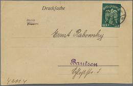 Br Deutsches Reich - Inflation: 1922, 1 M Holztaube, Portogerechte EF Auf Drucksachenkarte Der Sächsisc - Lettres & Documents