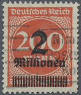O Deutsches Reich - Inflation: 1923. 2 Millionen Auf 200 Mark Plattendruck, Zinnober, Gestempelt. FA W - Briefe U. Dokumente