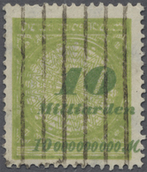 O Deutsches Reich - Inflation: 1923, 10 Mrd. M. Korbdeckel Mit Doppeldruck Des Markenbildes Mit Maschi - Storia Postale