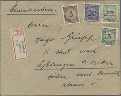 Deutsches Reich - Weimar: 1923, Freimarken Korbdeckel 3, 5 Und 20 (PF) Zusammen Mit 20 Mrd Auf Porto - Unused Stamps