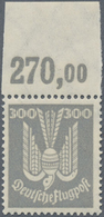** Deutsches Reich - Weimar: 1924, 300 Pfg. Flugpostmarke "Holztaube", Postfrisches Oberrandstück Mit W - Unused Stamps
