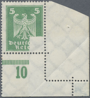 ** Deutsches Reich - Weimar: 1924, 5 Pfg. Reichsadler, Rechte Untere Bogenecke Durch Umschlag Nur Teilb - Ongebruikt