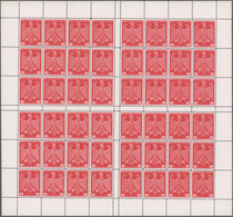 (*) Deutsches Reich - Weimar: 1924, 10 Pf Reichsadler Rot, Probedruckbogen Eines Nicht Angenommenen Entw - Unused Stamps