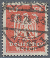 O Deutsches Reich - Weimar: 1924, 10 Pfg. Adler Auf Faserpapier, Sauber Gestempelt "(DRESDEN) 1 ALTST. - Ongebruikt