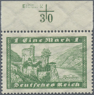 ** Deutsches Reich - Weimar: 1924, Perfekt Zentriertes Luxus-Oberrandstück Mit Sehr Seltenem Druckerzei - Unused Stamps