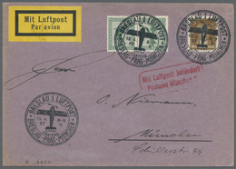 Br Deutsches Reich - Weimar: 1927 (19.4.), Flugpostbrief Mit 3 Pf. Goethe Und 5 Pf. Flugpostmarke Im Wa - Unused Stamps