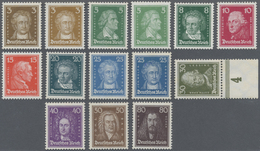 ** Deutsches Reich - Weimar: 1926, 3 Pfg. - 80 Pfg. Freimarken: Berühmte Deutsche, Kpl. Satz Postfr., E - Nuovi