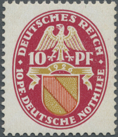 ** Deutsches Reich - Weimar: 1926, 10 Pfg. Nothilfe Stehendes Wasserzeichen, Einwandfrei Postfrisch, Si - Ungebraucht