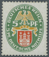 * Deutsches Reich - Weimar: 1928, Nothilfe 5+5 Pfg. Wappen Von Hamburg Mit Stehendem Wasserzeichen, Un - Ungebraucht