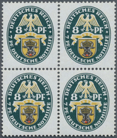 ** Deutsches Reich - Weimar: 1926, 8 Pfg. Wappen, Stehendes WZ, Postfrischer Luxus Vierer-Block, Unsign - Neufs