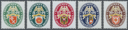 ** Deutsches Reich - Weimar: 1929, Tadelose Serie "Nothilfe - Landeswappen", Mi. 240.- E - Neufs