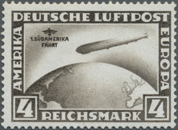 ** Deutsches Reich - Weimar: 1930, 4 M Zeppelin SA-Fahrt Mit Lieg. Wasserzeichen Postfrisch, Gepr. BPP, - Nuovi