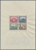 ** Deutsches Reich - Weimar: 1930, IPOSTA - Block, Originalgröße, Rand Wellig / Bügig, Ansehen. - Nuovi