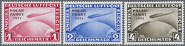 * Deutsches Reich - Weimar: 1931, Polarfahrt 1 M Bis 4 M, Tadelloser Erstfalz, (Mi€900,-). - Ungebraucht