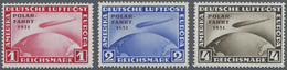** Deutsches Reich - Weimar: 1931, 1 Mark Bis 4 Mark Polarfahrt, Postfrischer Satz, Teils Signiert (Hän - Ungebraucht