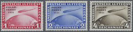 ** Deutsches Reich - Weimar: 1931, 1 Mark Bis 4 Mark Polarfahrt, Postfrischer Satz, Teils Signiert (Hän - Neufs