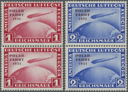 */** Deutsches Reich - Weimar: 1931, Polarfahrt, 1 RM Und 2 RM Je Im Senkrechten Paar, Obere Marke Jeweil - Ongebruikt