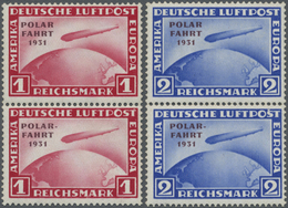 */** Deutsches Reich - Weimar: 1931, Polarfahrt, 1 RM Und 2 RM Je Im Senkrechten Paar, Obere Marke Jeweil - Neufs