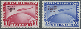 ** Deutsches Reich - Weimar: 1931, Zeppelin Polarfahrt Ohne Bindestrich, 1 M Und 2 M Je Postfrisch, Dop - Neufs