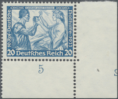 ** Deutsches Reich - 3. Reich: 1933, 20 Pfg. Nothilfe/Oper, Taufrische Ungefaltete Rechte Untere Bogene - Ongebruikt