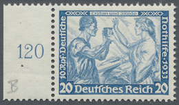 ** Deutsches Reich - 3. Reich: 1933, 20 Pfg. Wagner Vom Bogenrand Postfrisch, Ganz Minimale Haftspuren, - Ungebraucht