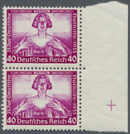 ** Deutsches Reich - 3. Reich: 1933, 40 Pfg. Wagner Im Senkrechten Randpaar, Postfrisch, Ganz Minimale, - Neufs
