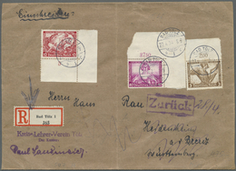 Br Deutsches Reich - 3. Reich: 1933, 40 Pfg Wagner Aus Der Rechten Oberen Bogenecke In Mischfrankatur A - Unused Stamps