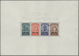 **/* Deutsches Reich - 3. Reich: 1933, Nothilfe-Blockausgabe In Originalgrösse, Marken Postfrisch, Minima - Unused Stamps