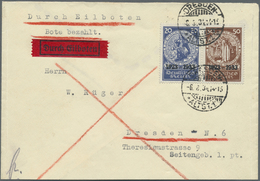 Br Deutsches Reich - 3. Reich: 1934, Marken Aus Nothilfe-Block Auf Zwei Bedarfsbriefen Mit 5 Pf. Und 10 - Unused Stamps