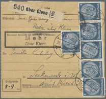 Br Deutsches Reich - 3. Reich: 1934, 4 Pf Graublau Hindenburg, 20 Stück Als Massen-MeF Auf Paketkarte V - Nuovi