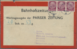 Br Deutsches Reich - 3. Reich: 1934, 15 Pf Dkl'bräunlichlila Hindenburg, Waager. Paar Bzw. Waager. 3er- - Neufs