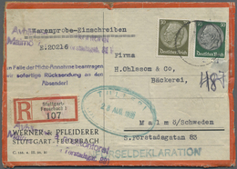 Br/Brfst Deutsches Reich - 3. Reich: 1938, Adressträger Für Ein Warenprobe-Einschreiben (übl. Kl. Mgl.) Ab ST - Unused Stamps