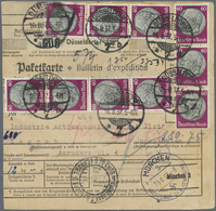 Br Deutsches Reich - 3. Reich: 1934, 60 Pf Hindenburg, 10 Stück Als Portogerechte Massen-MeF Auf Auslan - Unused Stamps